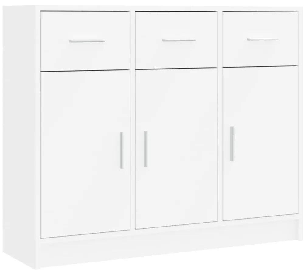823008 vidaXL Бюфет, бял, 91x28x75 см, инженерно дърво