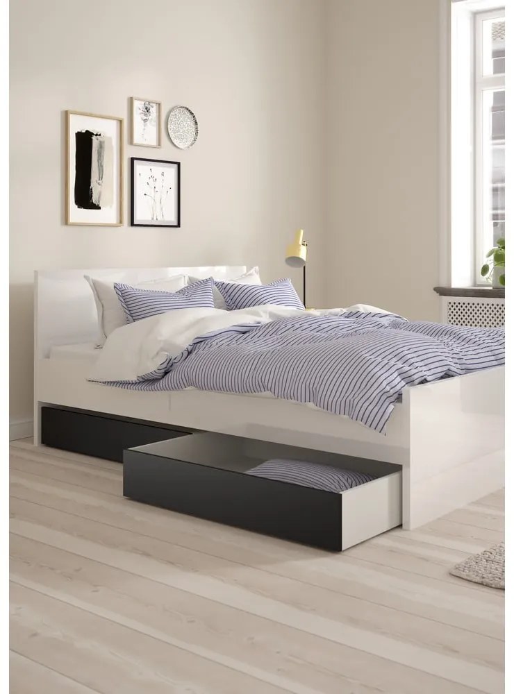 Черни чекмеджета за под леглото в комплект от 2 бр. 90x190/140x190 cm Naia – Tvilum