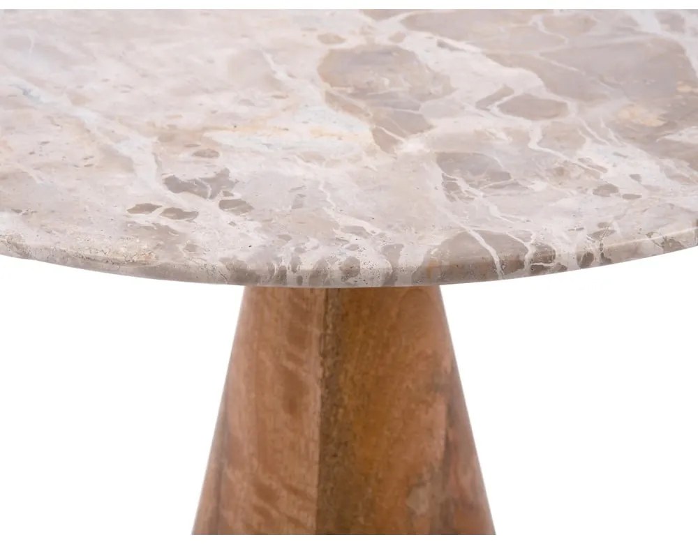 Кръгла масичка за кафе с мраморен плот ø 40 cm Force - Leitmotiv