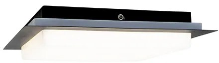 Модерен плафон черен квадрат с LED IP44 - Lys