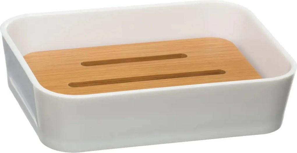 Чаша и сапунерка 5five Natureo - Бял