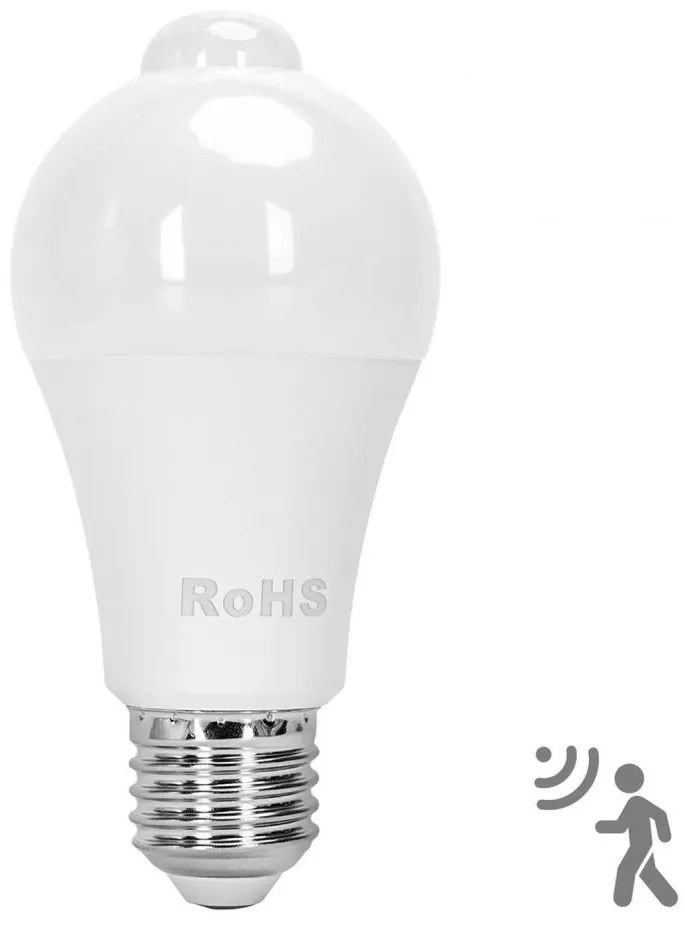 LED крушка A60 E27/12W/230V 3000K с датчик за движение и здрач - Aigostar