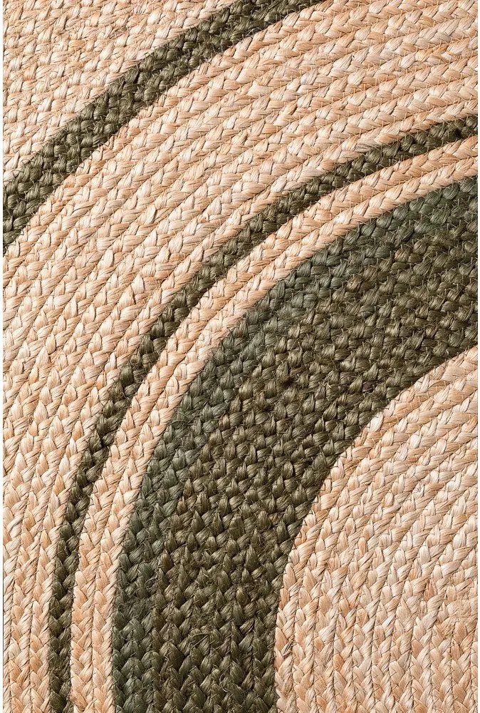 Двустранен/ръчно изработен ютен кръгъл килим в естествен цвят ø 150 cm Basil – Hanse Home