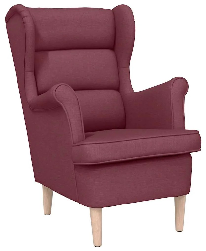 4016898 vidaXL Фотьойл Винено червено 74x84x100 cm Fabric