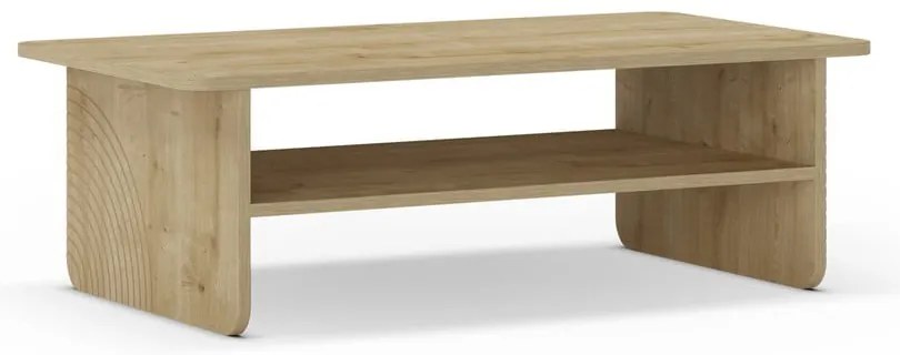 Масичка за кафе с дъбов плот в естествен цвят 60x110 cm Daira – Marckeric