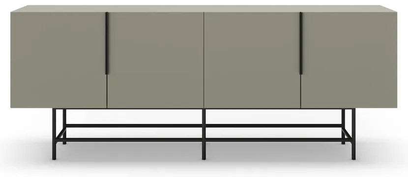 Зелено-сив нисък скрин 200x77,5 cm Eldia – Marckeric