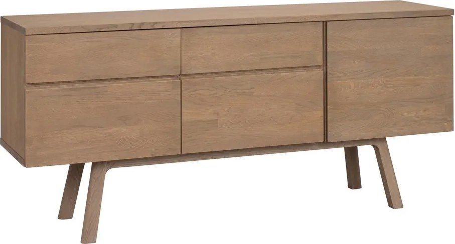 Скрин от масивен дъб в естествен цвят 170x77x42 cm Cleardale – Rowico
