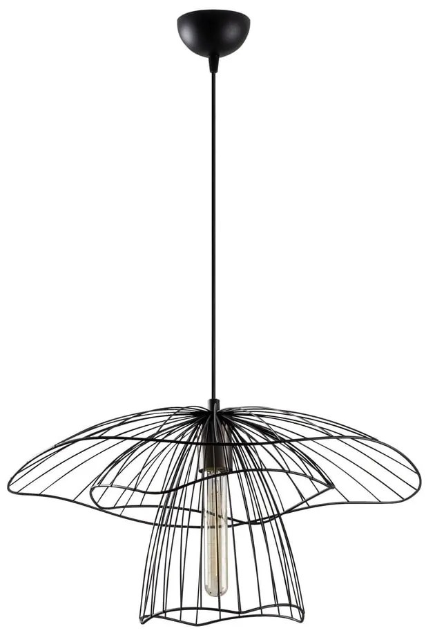 Черно висящо осветително тяло ø 50 cm Farac – Opviq lights