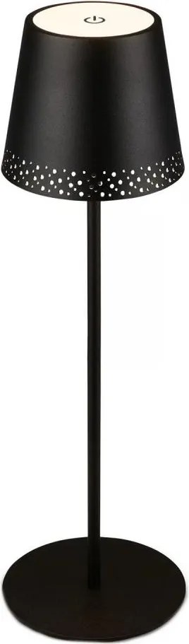 Brilo - LED презареждаема настолна лампа с докосване KIKI LED/2,6W/5V IP44 2600 mAh черна