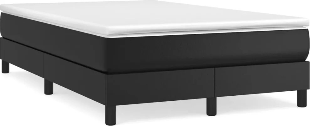 3120688 vidaXL Рамка за легло с пружини, черна, 120x200 см, изкуствена кожа