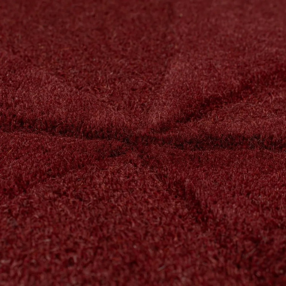 Ръчно изработен вълнен килим в цвят бордо 120x170 cm Shard Red – Flair Rugs