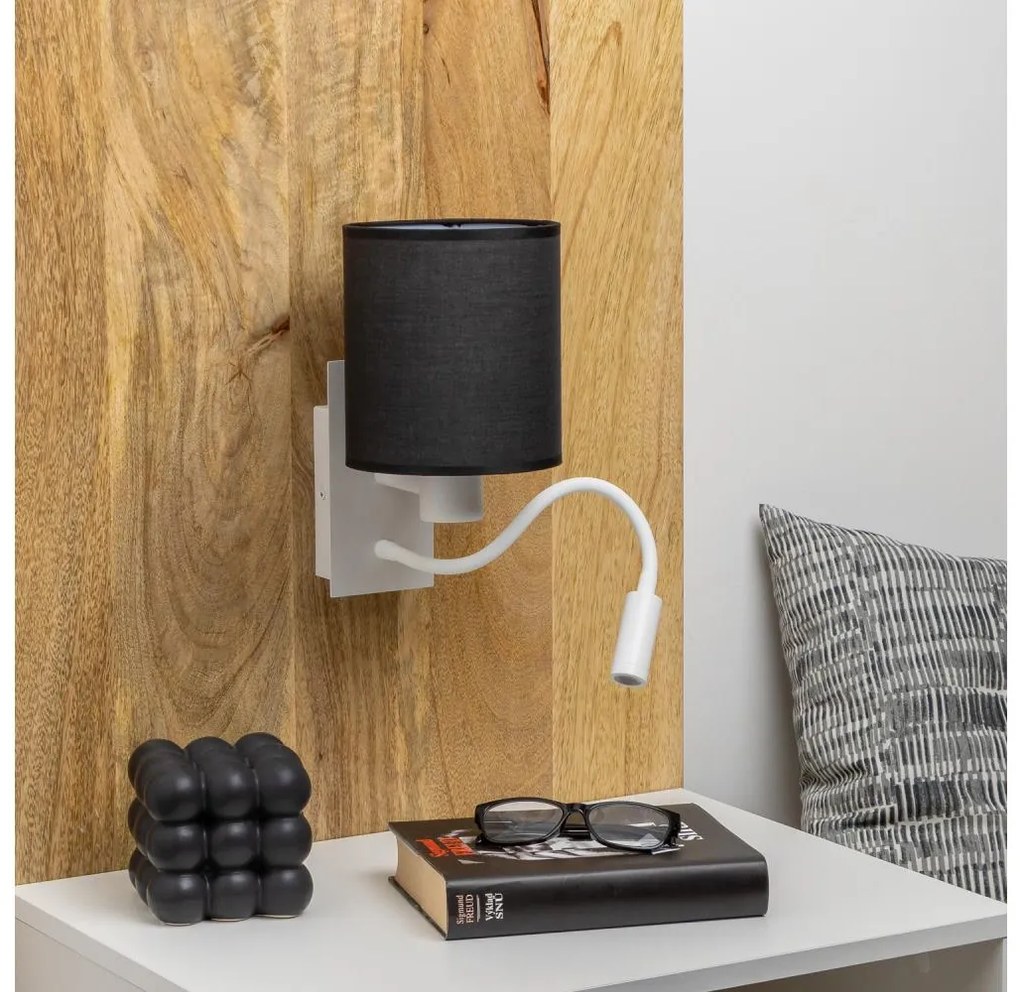 Brilagi - LED Аплик NUBILA 1xE27/25W/230V + LED/3W бял/черен