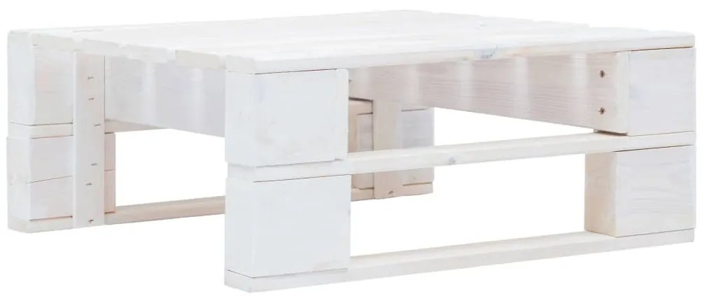 3066432 vidaXL Градинска палетна табуретка бяло импрегнирано борово дърво