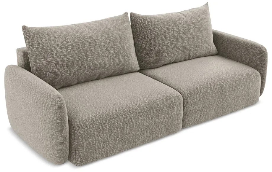 Бежов разтегателен диван с място за съхранение 238 cm Kalena – Makamii