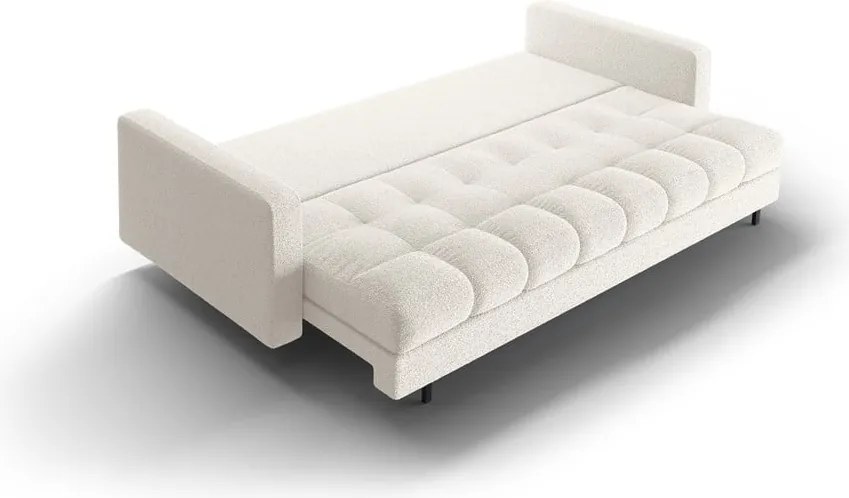 Кремав разтегателен диван с място за съхранение от букле 222 cm Bali – Cosmopolitan Design