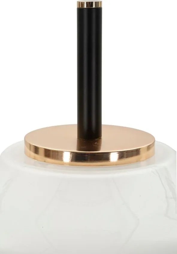 Бяла/черна подова лампа със стъклен абажур (височина 168 cm) Vintage – Mauro Ferretti