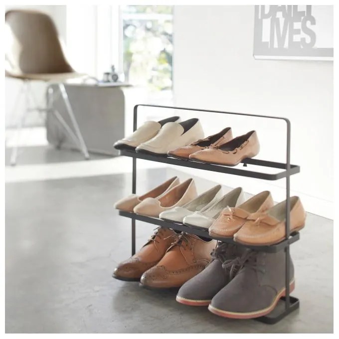 Черен метален стелаж за обувки Tower Shoe Rack – YAMAZAKI