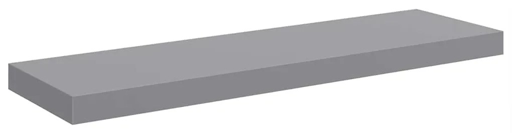 323856 vidaXL Окачен стенен рафт, сив, 80x23,5x3,8 см, МДФ