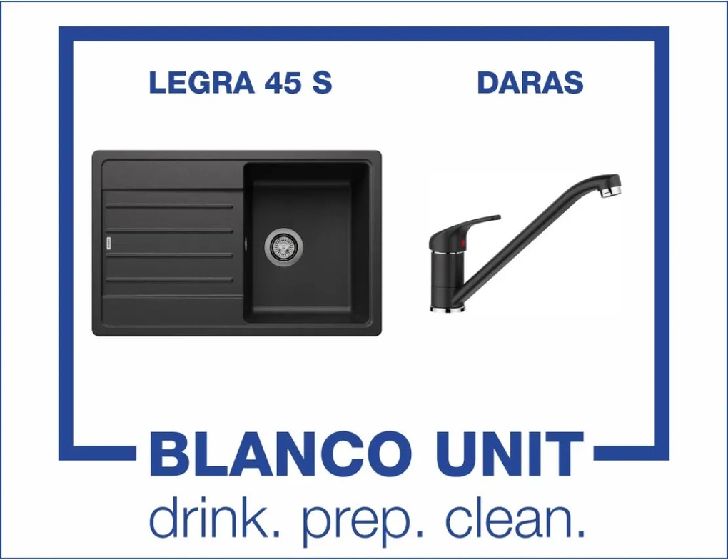 Bundle Blanco Legra 45 S+Blanco Daras Цвят Антрацит Промо пакет мивка със смесител