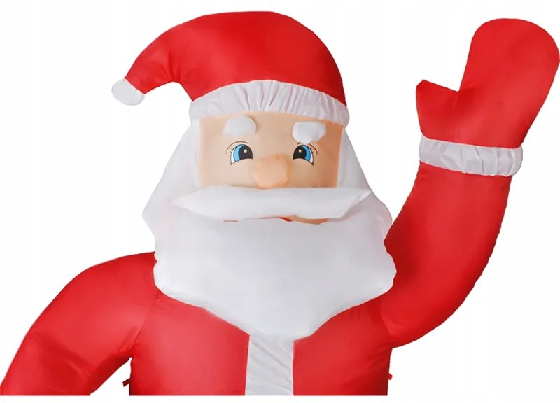 Коледна украса надуваем Дядо Коледа с LED осветление 180 см