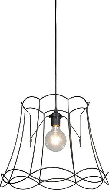 Ретро висяща лампа черна 45 см - Granny Frame