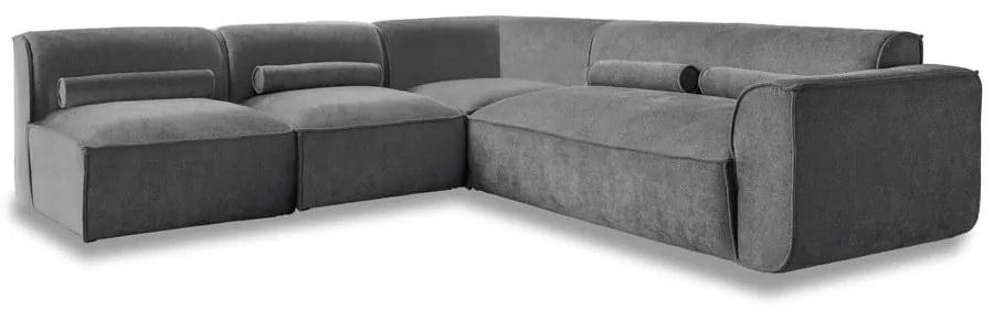 Сив ъглов диван (ляв ъгъл) Flex Felix – Miuform