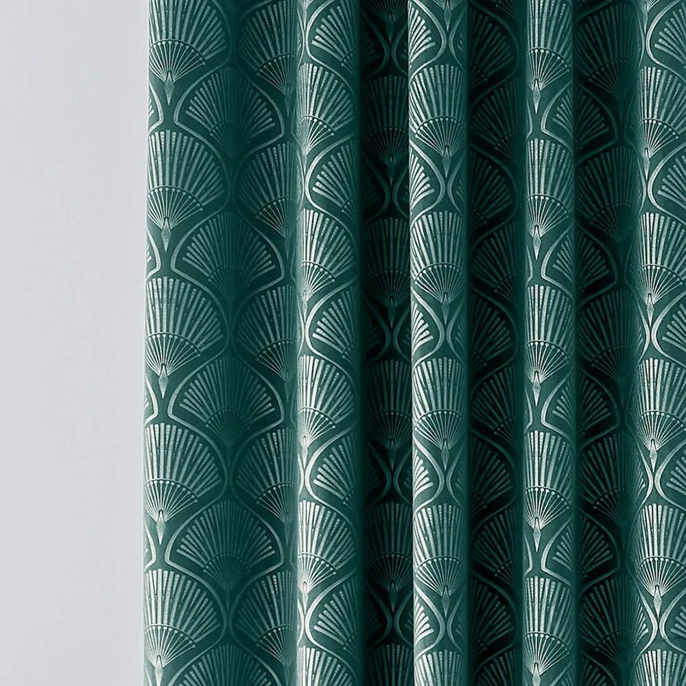 Зелени затъмняващи пердета в комплект от 2 бр. 229x229 cm Art Deco Pearl – Catherine Lansfield