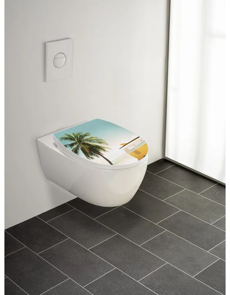 Тоалетна чиния с автоматично затваряне 36,5 x 45 см Corbara – Wenko