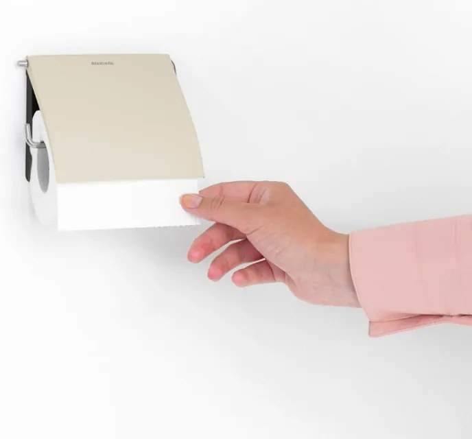 Държач за тоалетна хартия Brabantia ReNew 1006265, Устойчива на корозия, Бежов