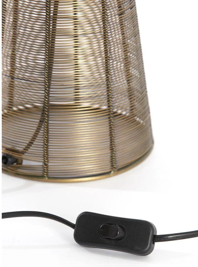 Метална настолна лампа в бронзов цвят (височина 42 cm) Aboso – Light & Living