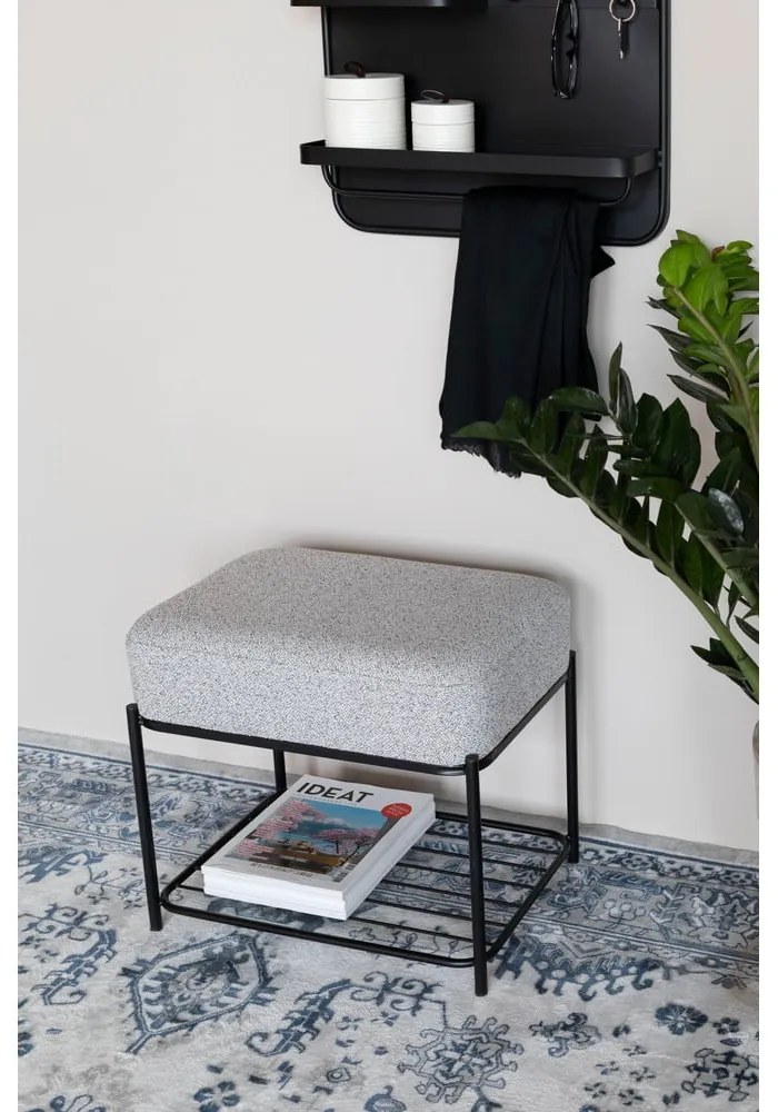 Светлосива табуретка Milou – White Label