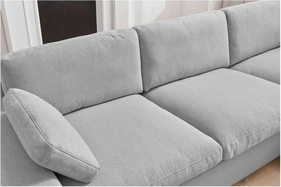 Светлосив ъглов диван Belair – Bobochic Paris