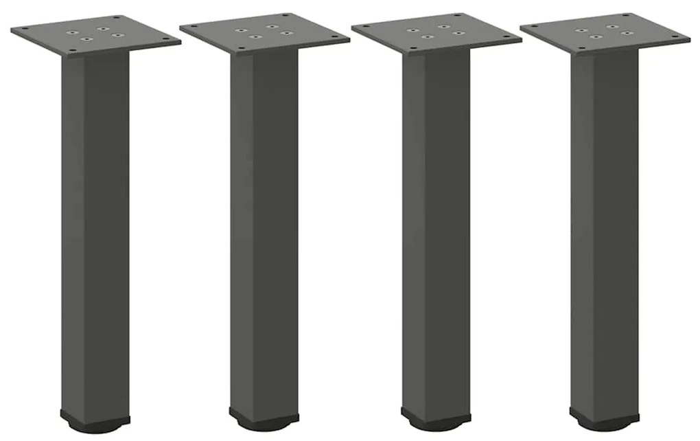 4012454 vidaXL Крака за масичка за кафе, 4 бр., антрацит, 42-44 см, стомана