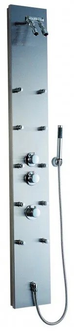 Хидромасажен душ панел ICSH 3017, Inter Ceramic, сребърен, 160x22см