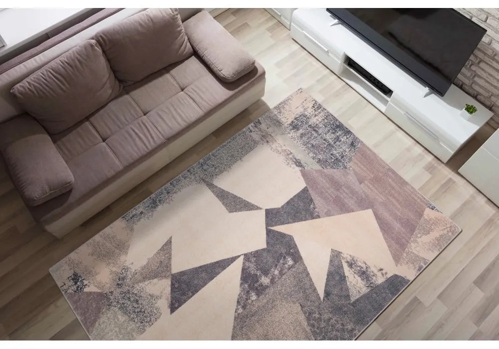 Розовo-бежоввълнен килим 240x340 cm Braque alabaster – Agnella
