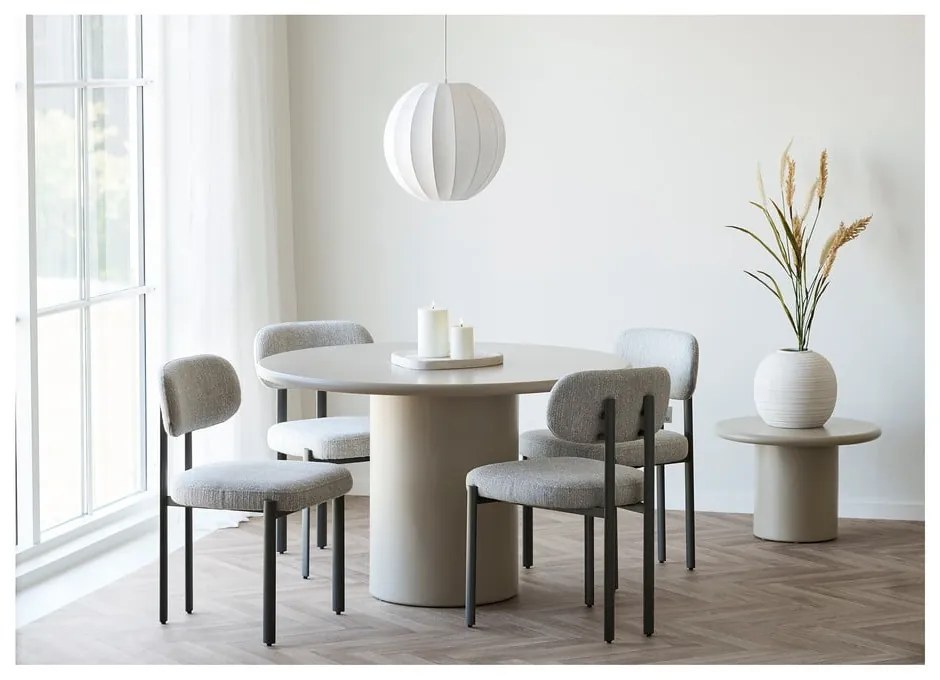 Бяло висящо осветително тяло с текстилен абажур ø 40 cm Coventry – House Nordic