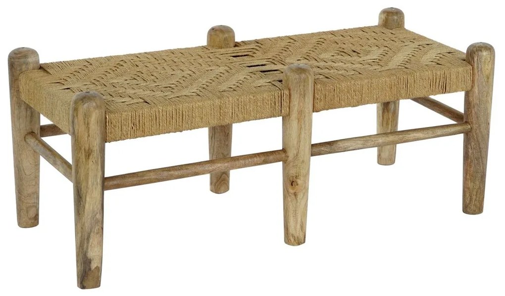 Табуретка DKD Home Decor 102 x 47 x 41 cm Pатан Дърво манго