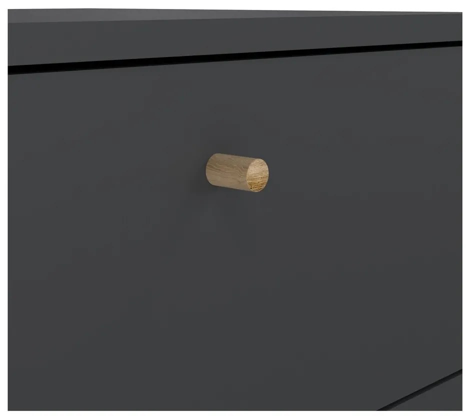 Антрацитен висок скрин 50x120 cm Bodo - Tvilum