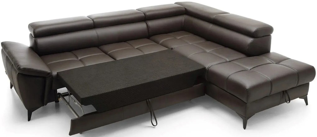 Ъглов диван Cacao LTHR-вярно