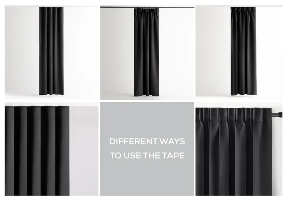 Черно затъмняващо перде 140x245 cm Kierra – Restilo