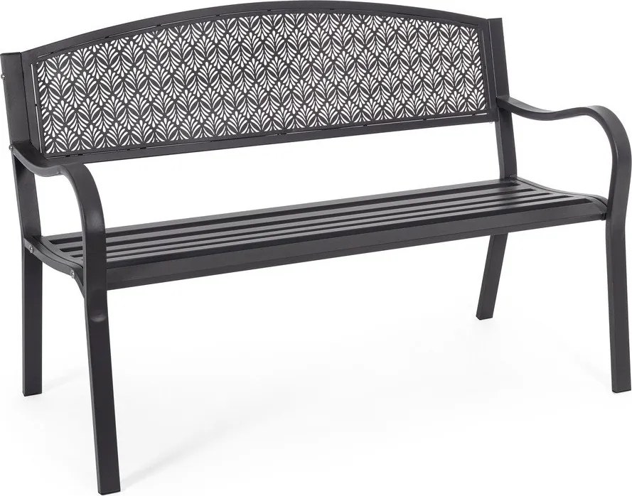 Антрацитна метална градинска пейка Lizette – Bizzotto