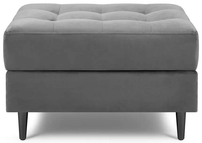 Светлосиво кадифено столче за крака Santo - Milo Casa