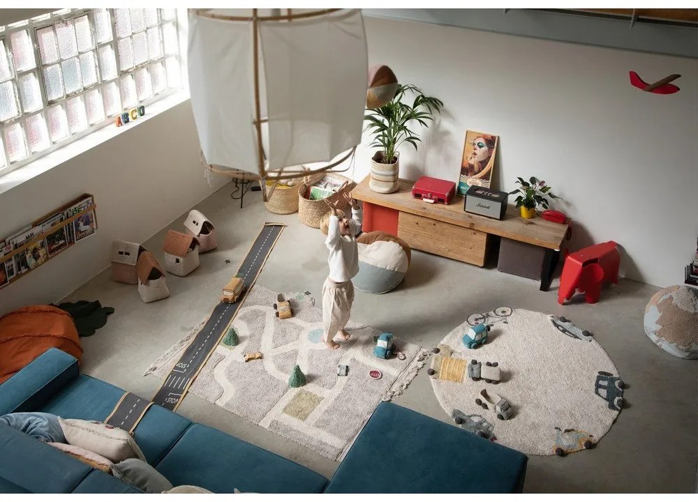 Сиво памучно детско килимче за игра 120x170 cm Eco и City – Lorena Canals