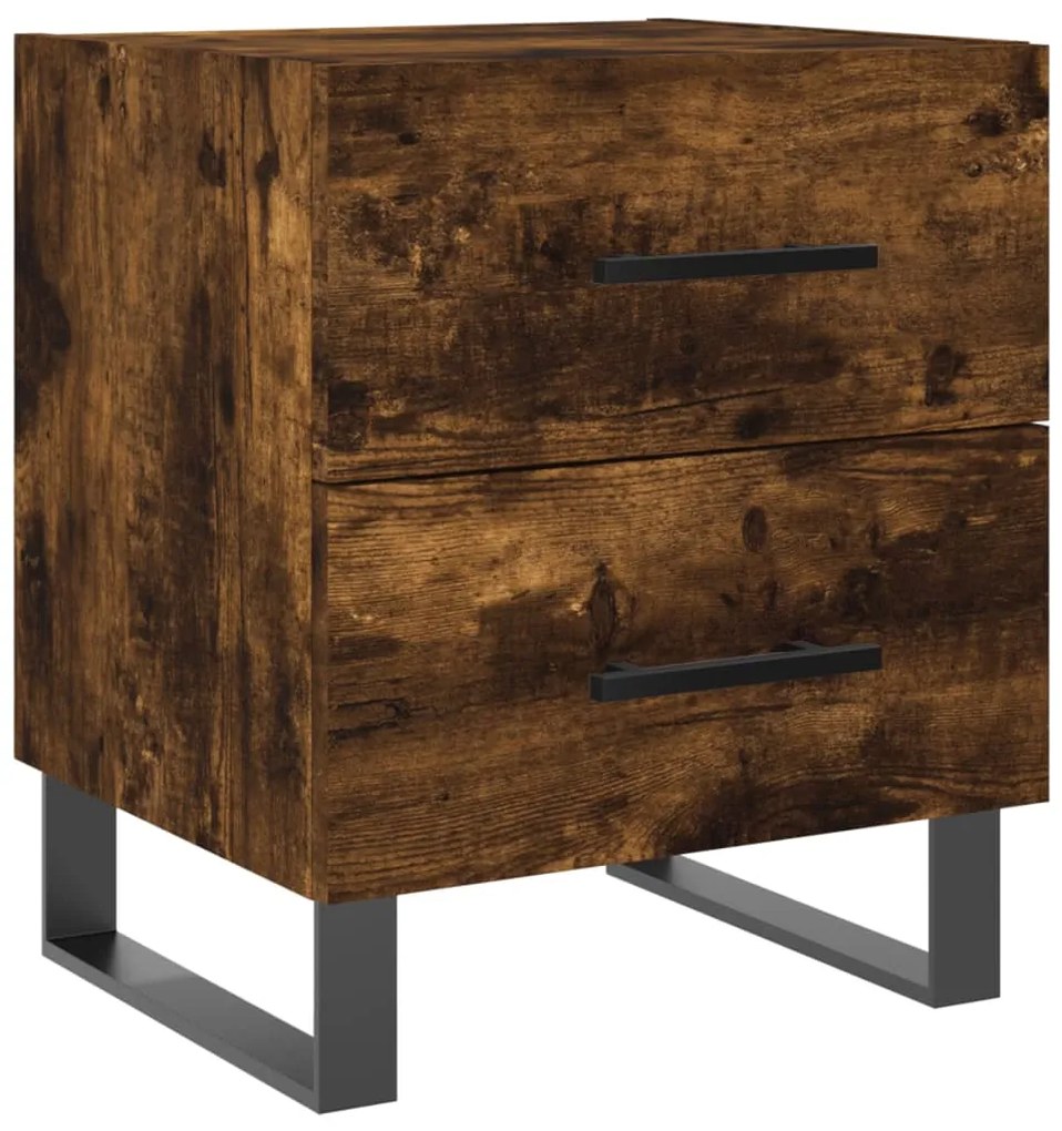 827366 vidaXL Нощно шкафче, опушен дъб, 40x35x47,5 см, инженерно дърво