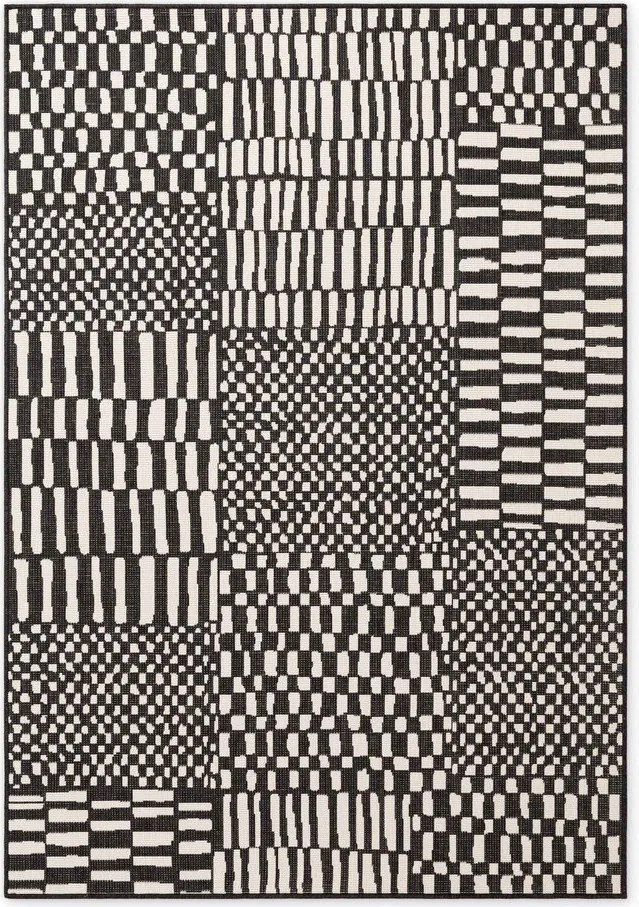 Черен/кремав килим за открито и закрито 120x170 cm Haringey Barkham – Ted Baker