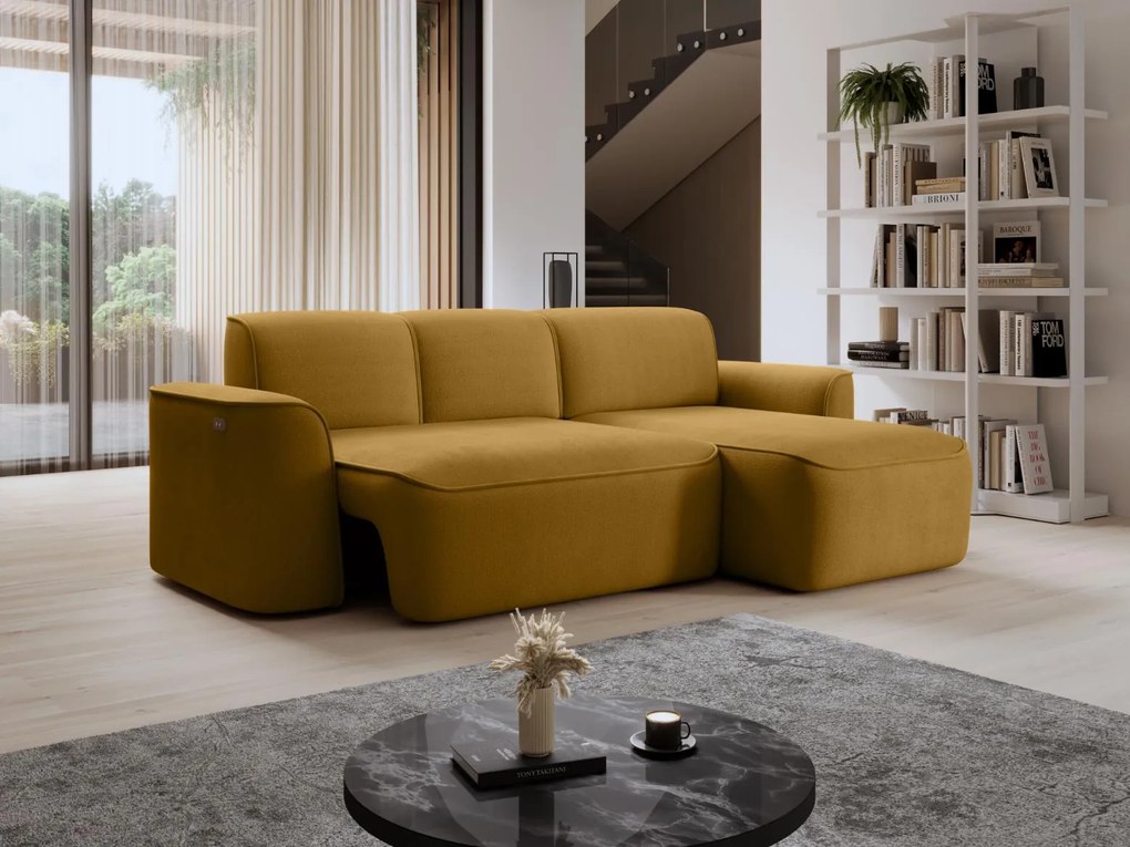 Ъглов диван Umbert-Moustardi-Left