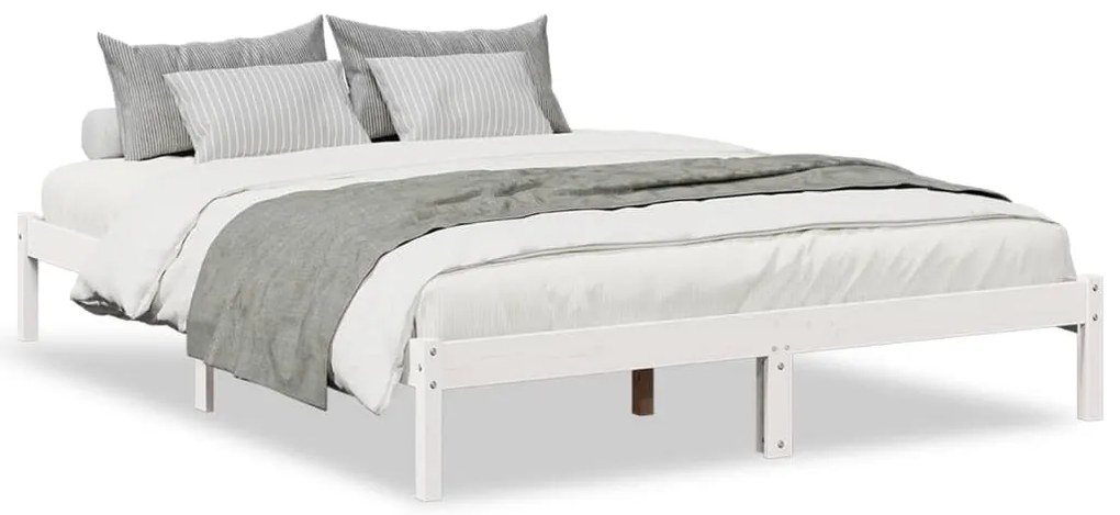 852421 vidaXL Екстра дълга рамка за легло, без матрак, 140x220 см, бор масив