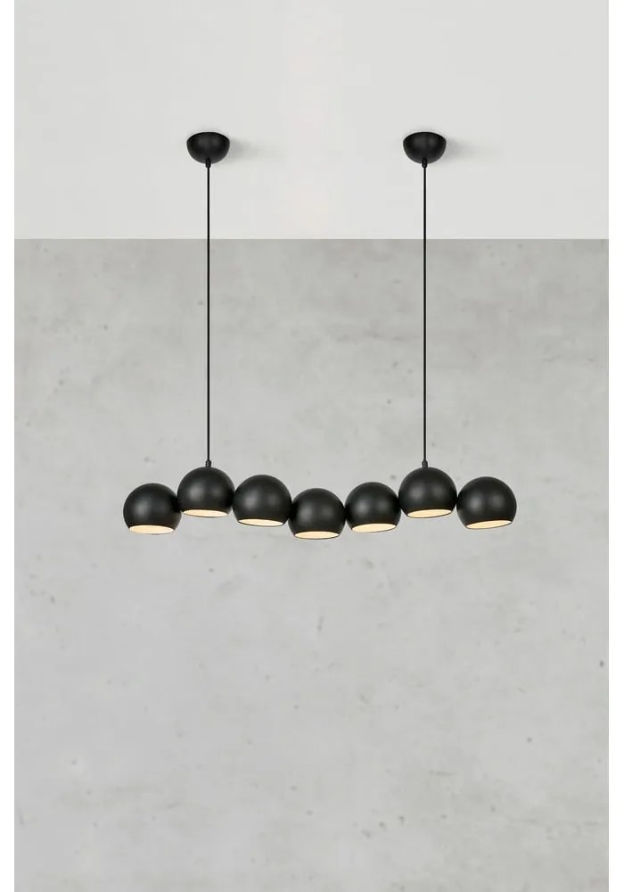 Черно висящо осветително тяло с метален абажур Cupolo – Markslöjd