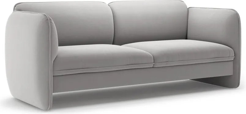 Светлосив кадифен диван 204 cm Georgia – Micadoni