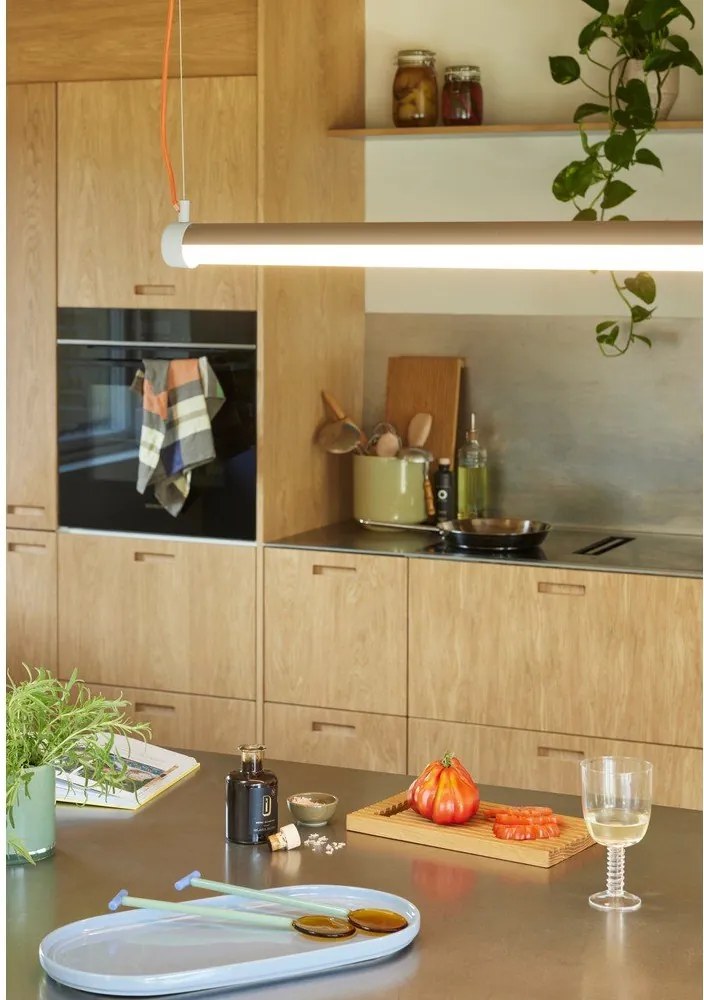 Сиво LED затъмняващо се висящо осветително тяло Interplay – Hübsch